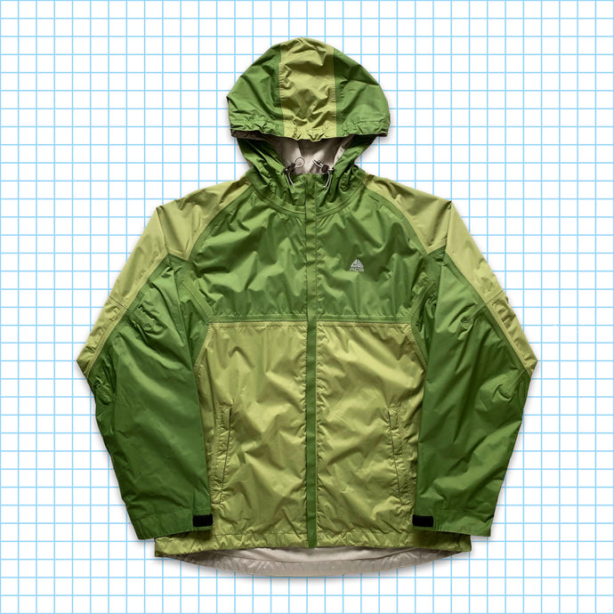 vintage Nike ACG Earthy Green Two Tone Paneled Shell imperméable à l’eau / Grand & Extra Large