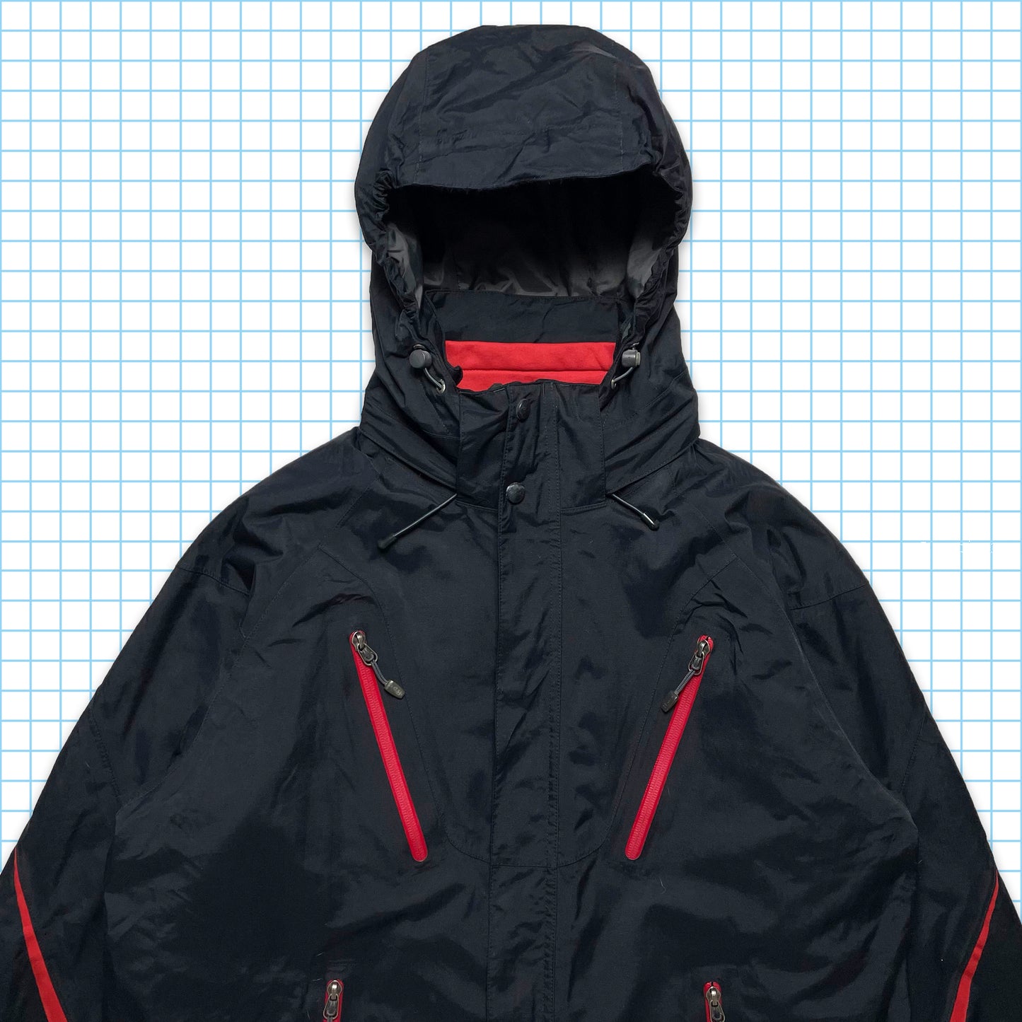 ビンテージ ナイキ ACG 2in1 テープ マルチ ポケット タクティカル ジャケット - M / L