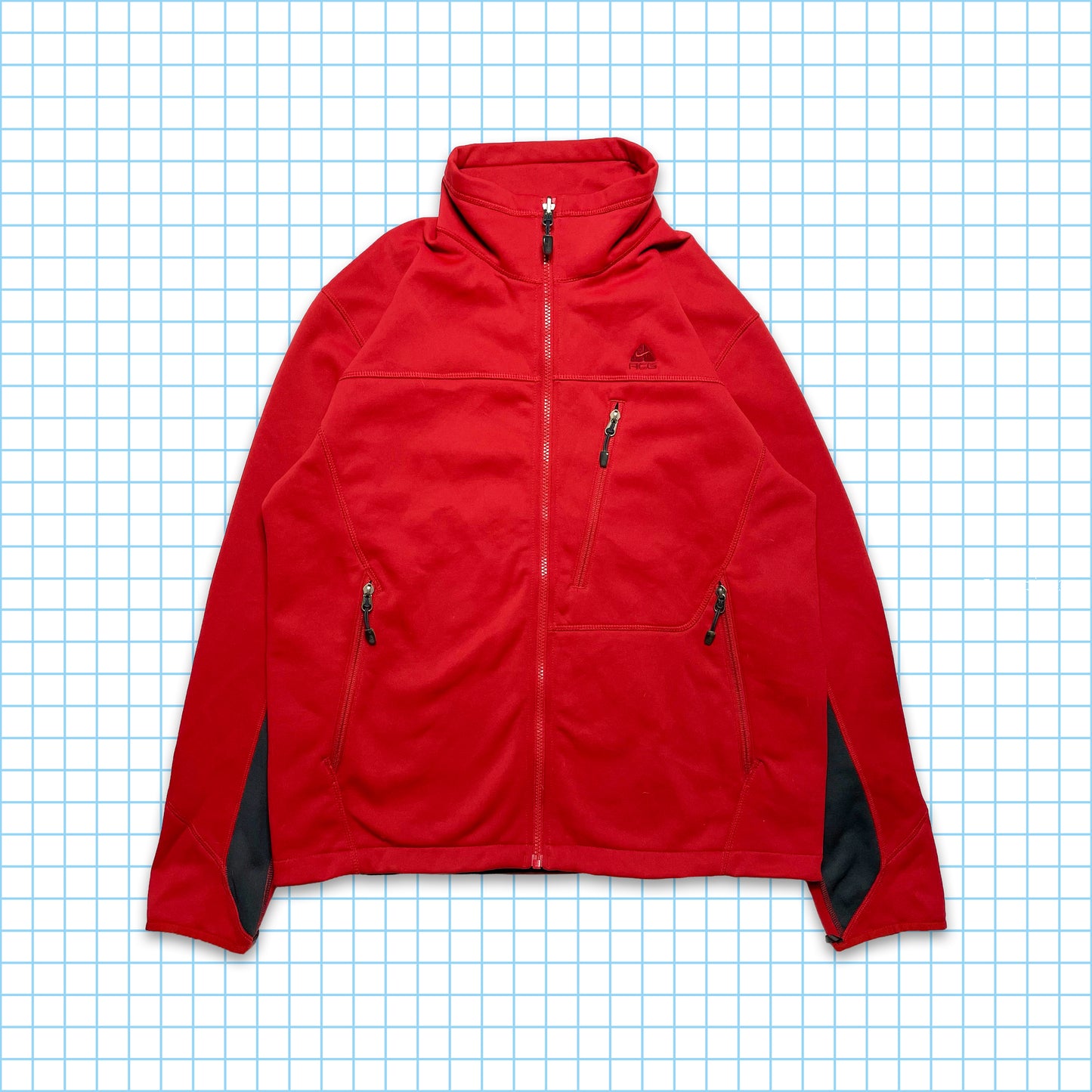 ビンテージ ナイキ ACG 2in1 テープ マルチ ポケット タクティカル ジャケット - M / L