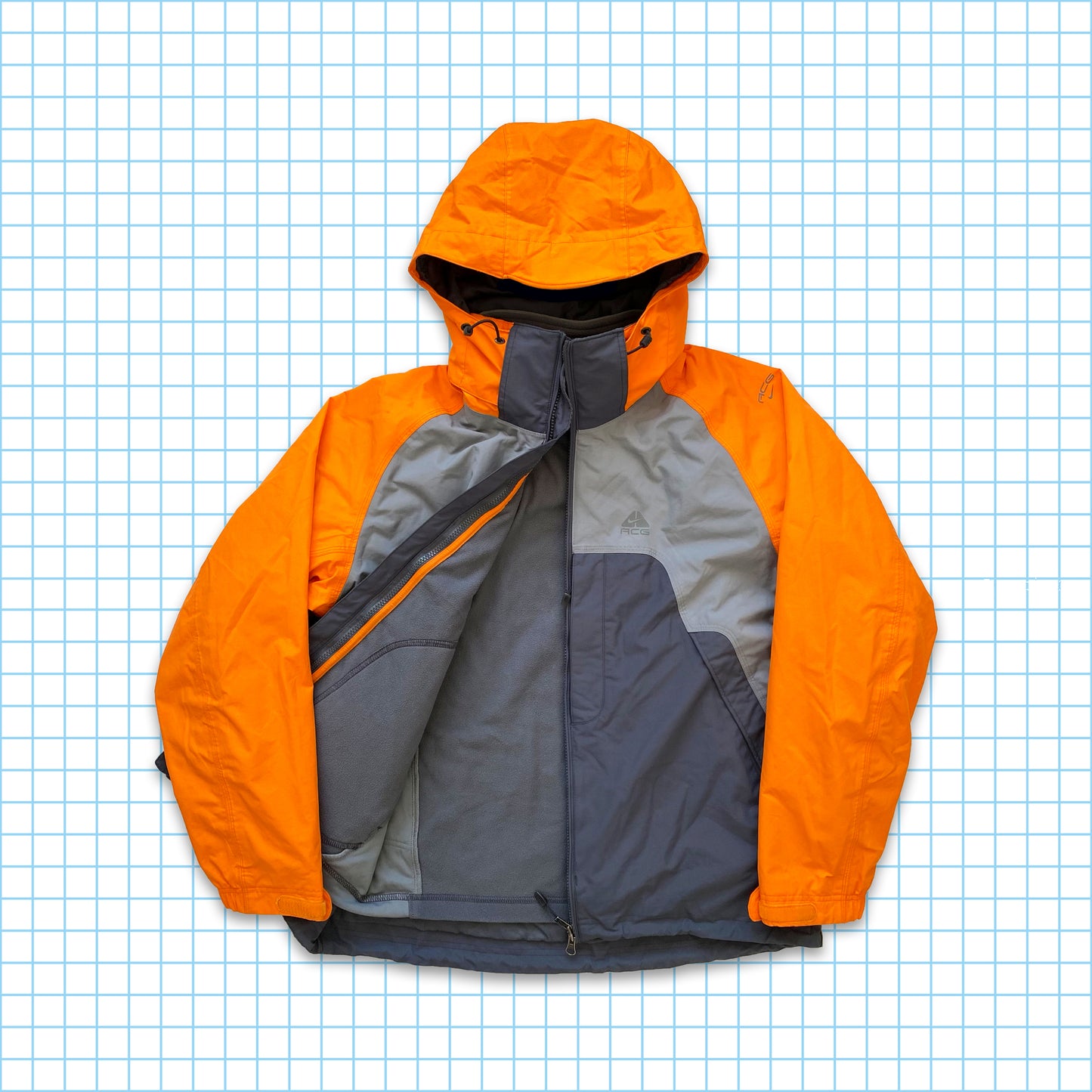 vintage Nike ACG 2in1 Veste rembourrée dégradé - Moyen / Grand