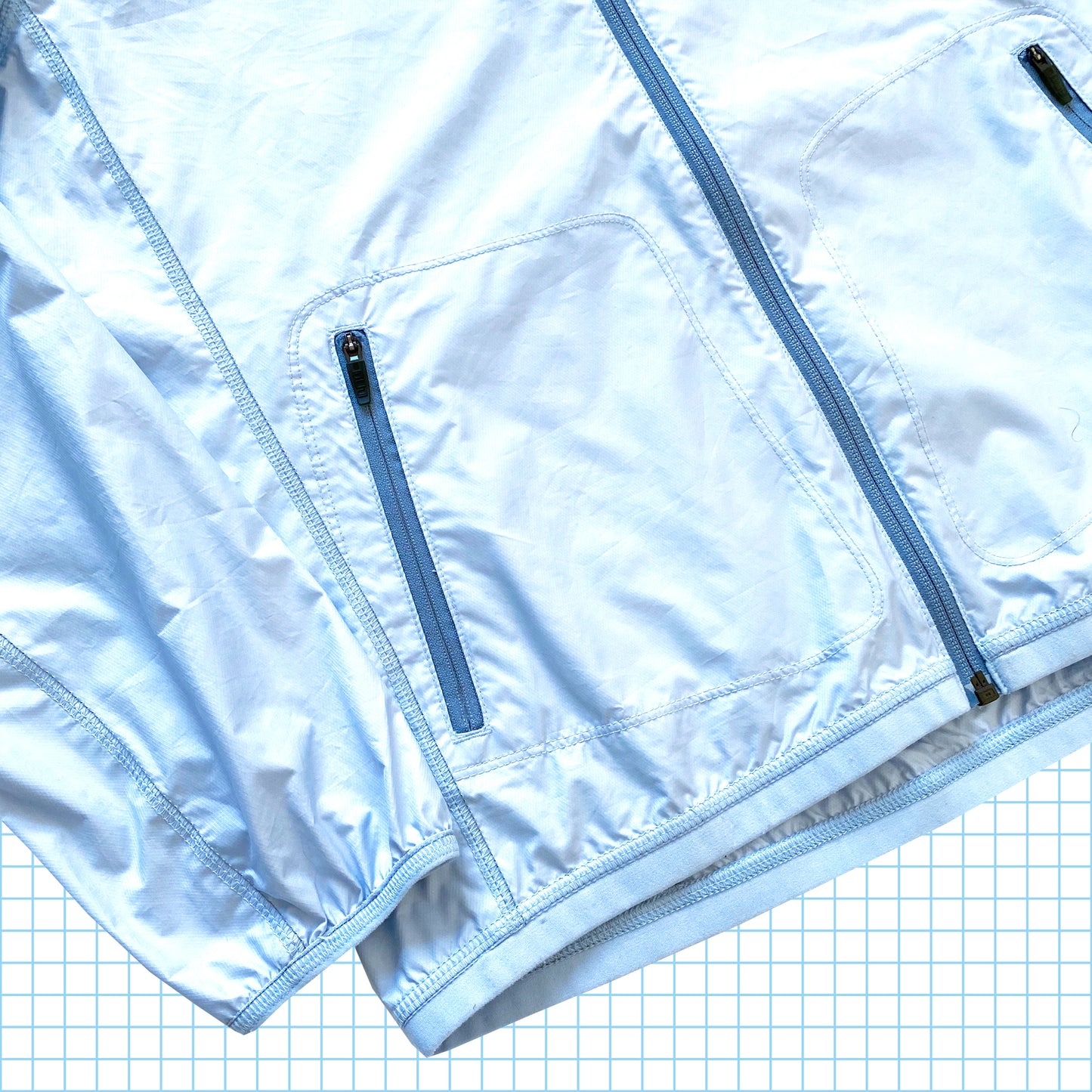 Vintage Nike ACG Baby Blue Lightweight Shell Jacket - Medium / Large