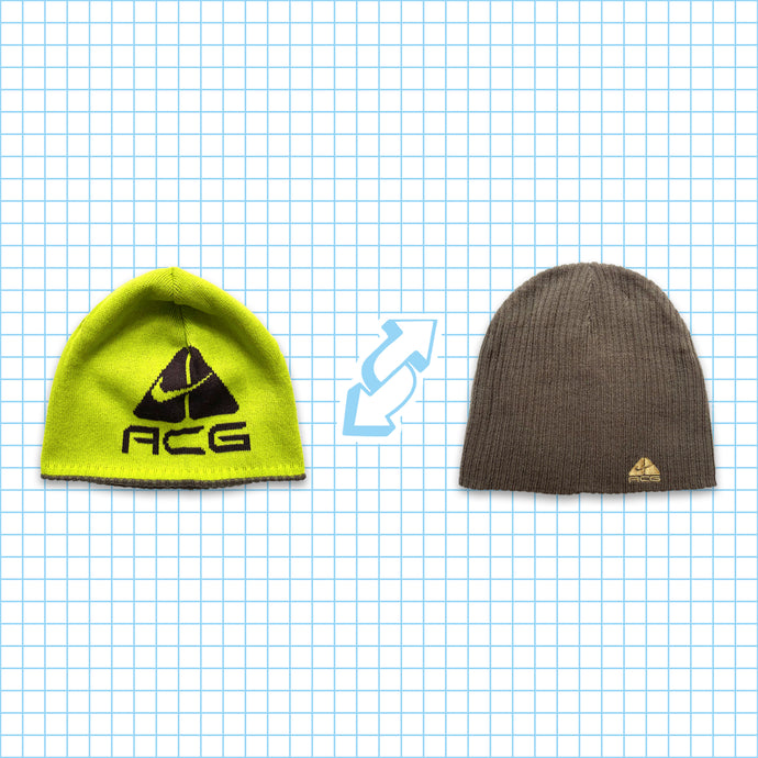 Nike ACG Volt Vert/Marron Réversible Bonnet Holiday 07'