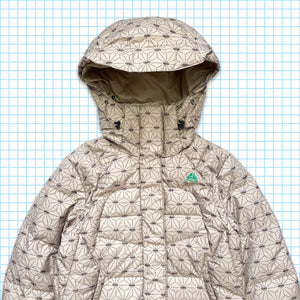 Nike ACG Abstract All Over Graphic Light Beige 550 Down Puffer Jacket - Medium