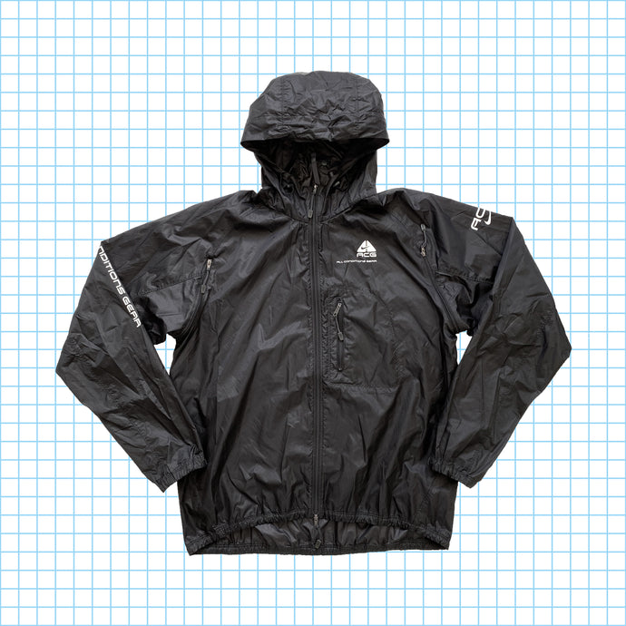 Vintage Nike ACG Stealth Black Semi Transparent Ripstop Jacket - Large