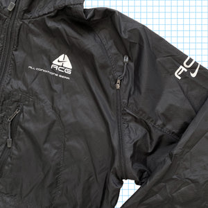Vintage Nike ACG Stealth Black Semi Transparent Ripstop Jacket - Large