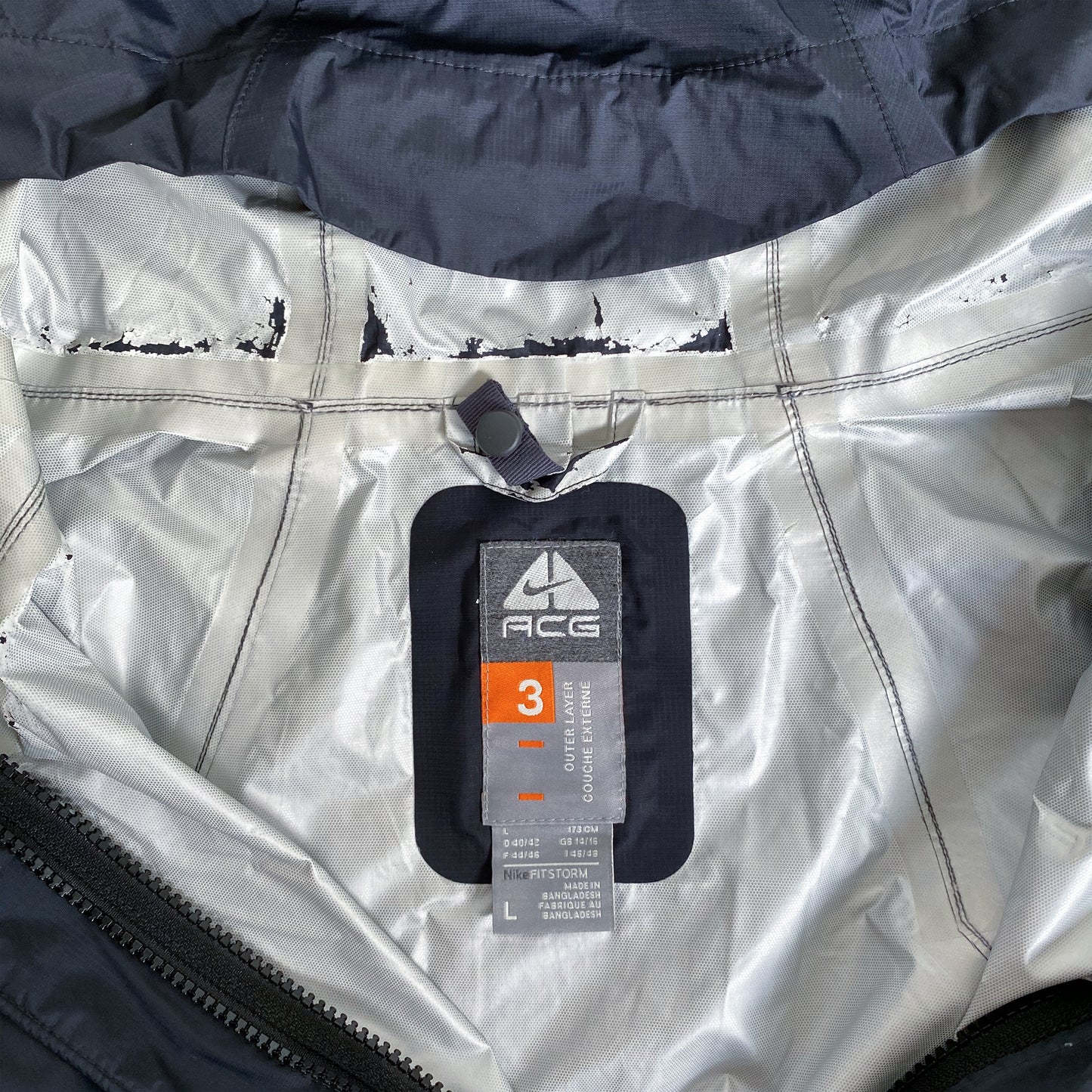 vintage Nike ACG Stealth Noir Imperméable - Grand