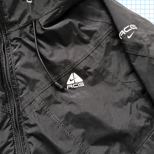 ヴィンテージ ナイキ ACG ステルス ブラック ヘビーウェイト パッド入りマルチ ポケット - S / M