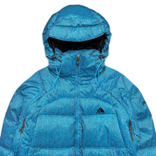 Load image into Gallery viewer, 2008 Nike ACG Bright Blue Line Graphic Down Fill Puffer Jacket - Medium / Large