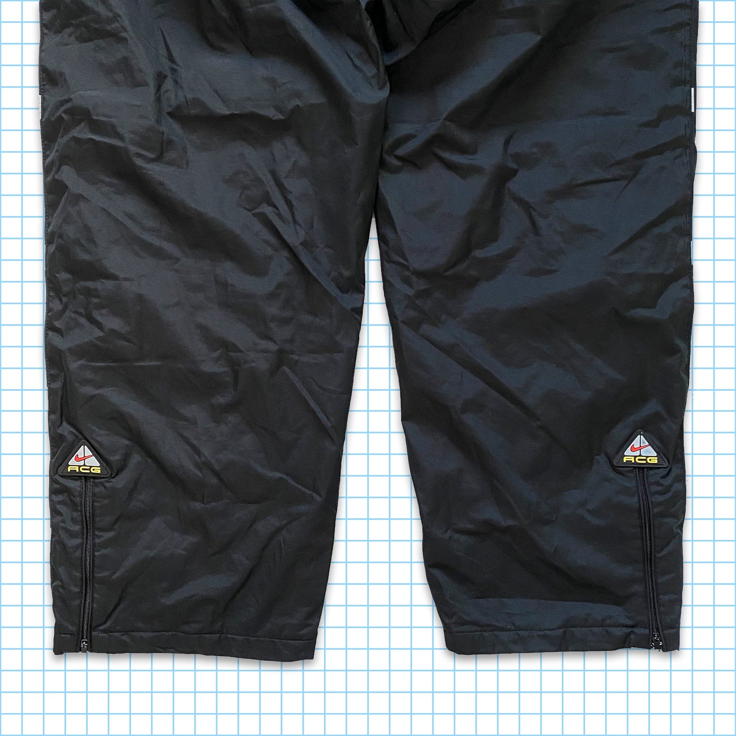 vintage Nike ACG Bootleg Nylon Shell Lined Track Pants - Moyen
