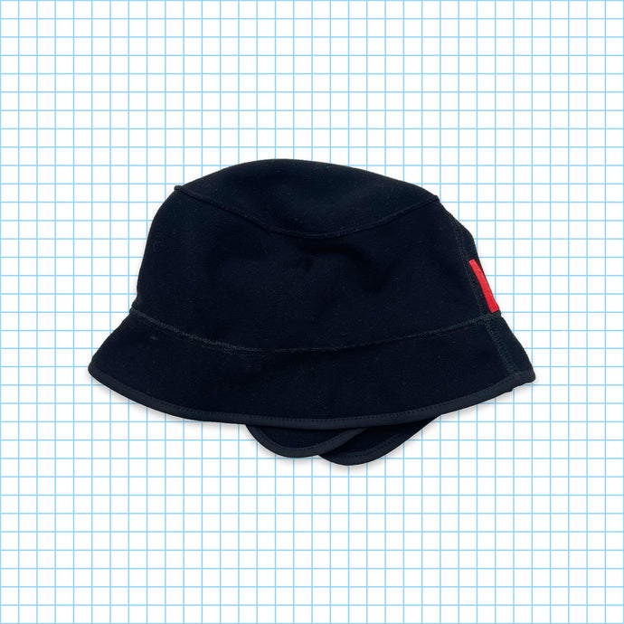 Vintage Prada Sport Black Dog Ear Bucket Hat