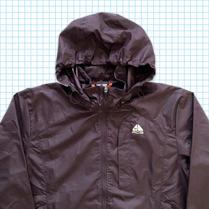 Vintage Nike ACG Brown Packable Hood Outer Shell - Large