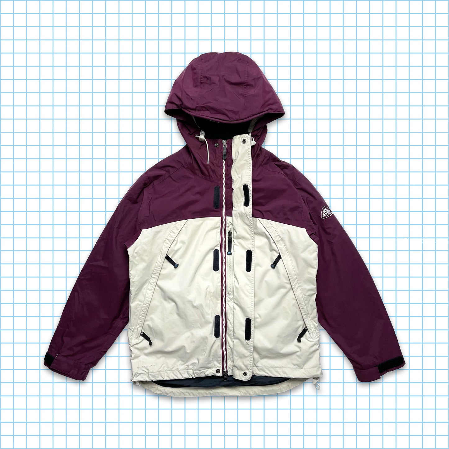 Vintage Nike ACG 2in1 Technical Burgundy Jacket - Small