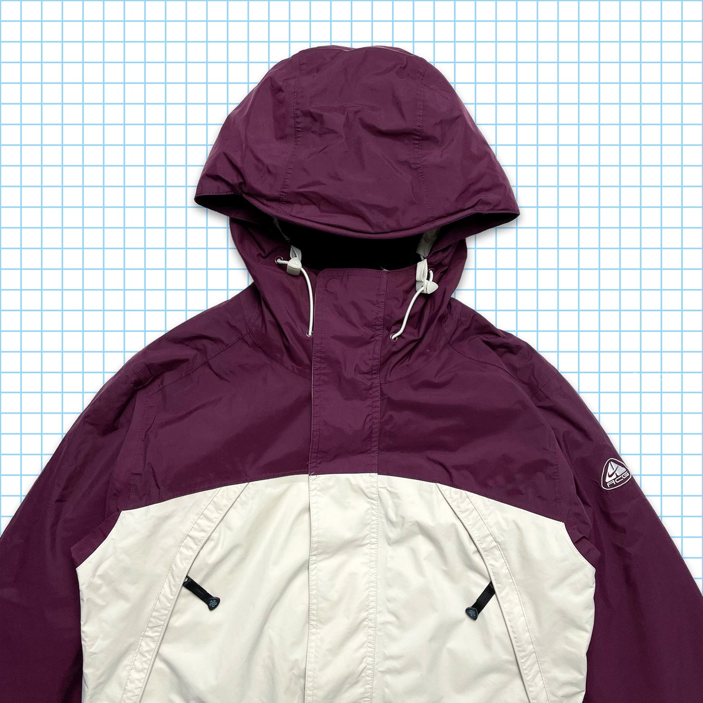 Vintage Nike ACG 2in1 Technical Burgundy Jacket - Small
