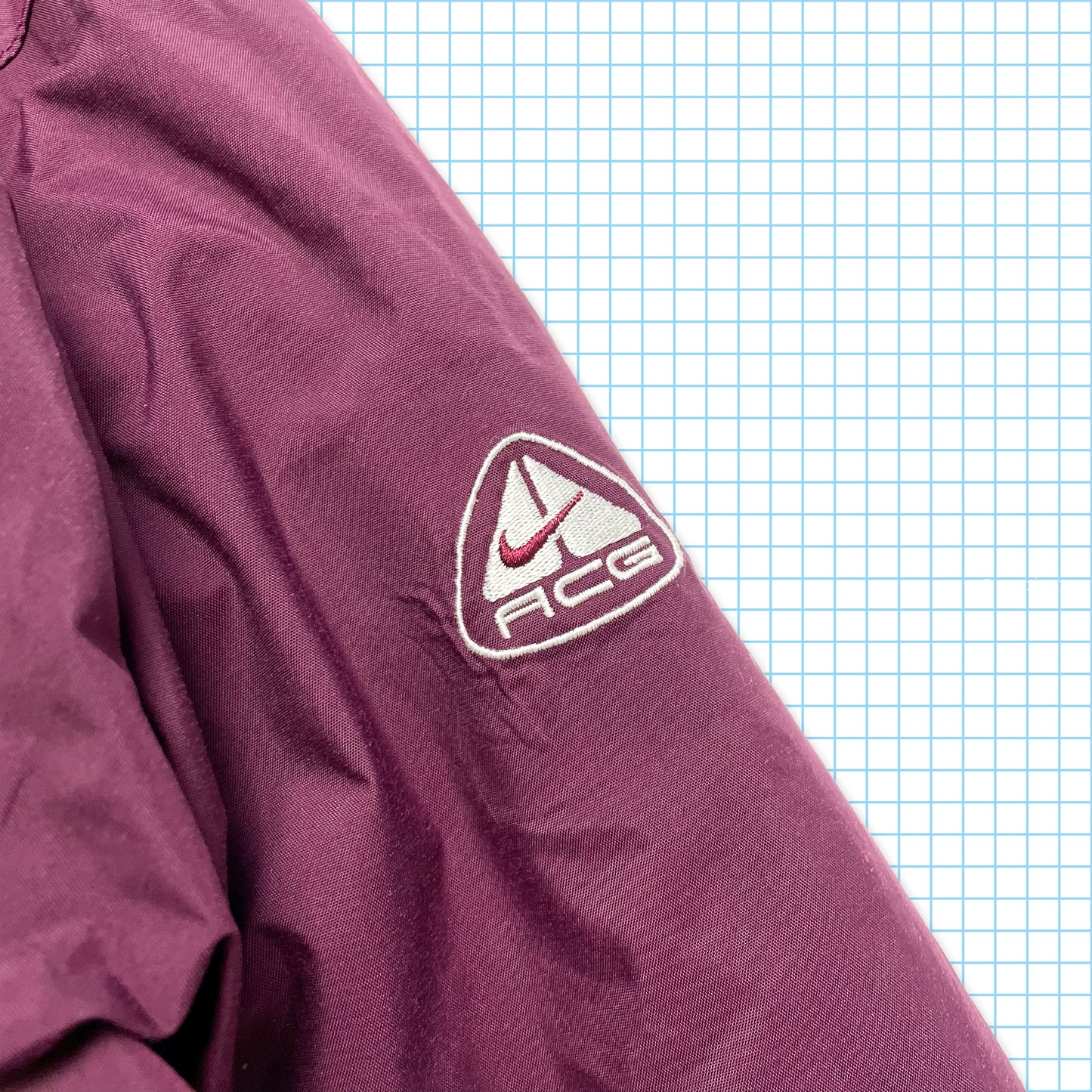 Vintage Nike ACG 2in1 Technical Burgundy Jacket - Small