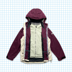 Vintage Nike ACG 2in1 Technical Burgundy Jacket - Small