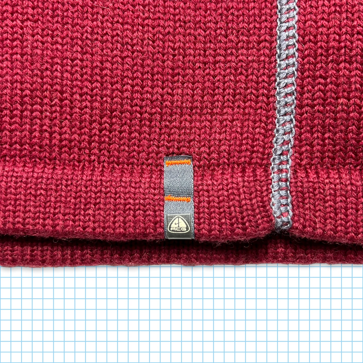 Nike ACG Bourgogne Quarter Zip Knit - Moyen