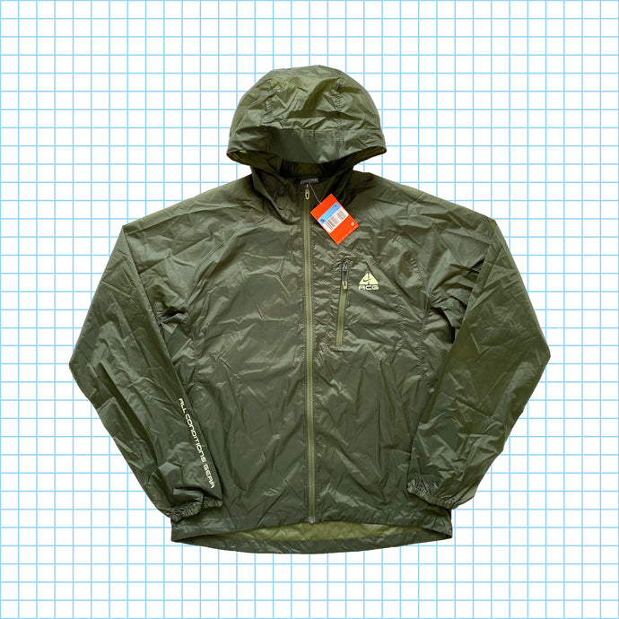 vintage Nike ACG Forest Green Semi Transparent Ripstop Jacket - Moyen / Grand