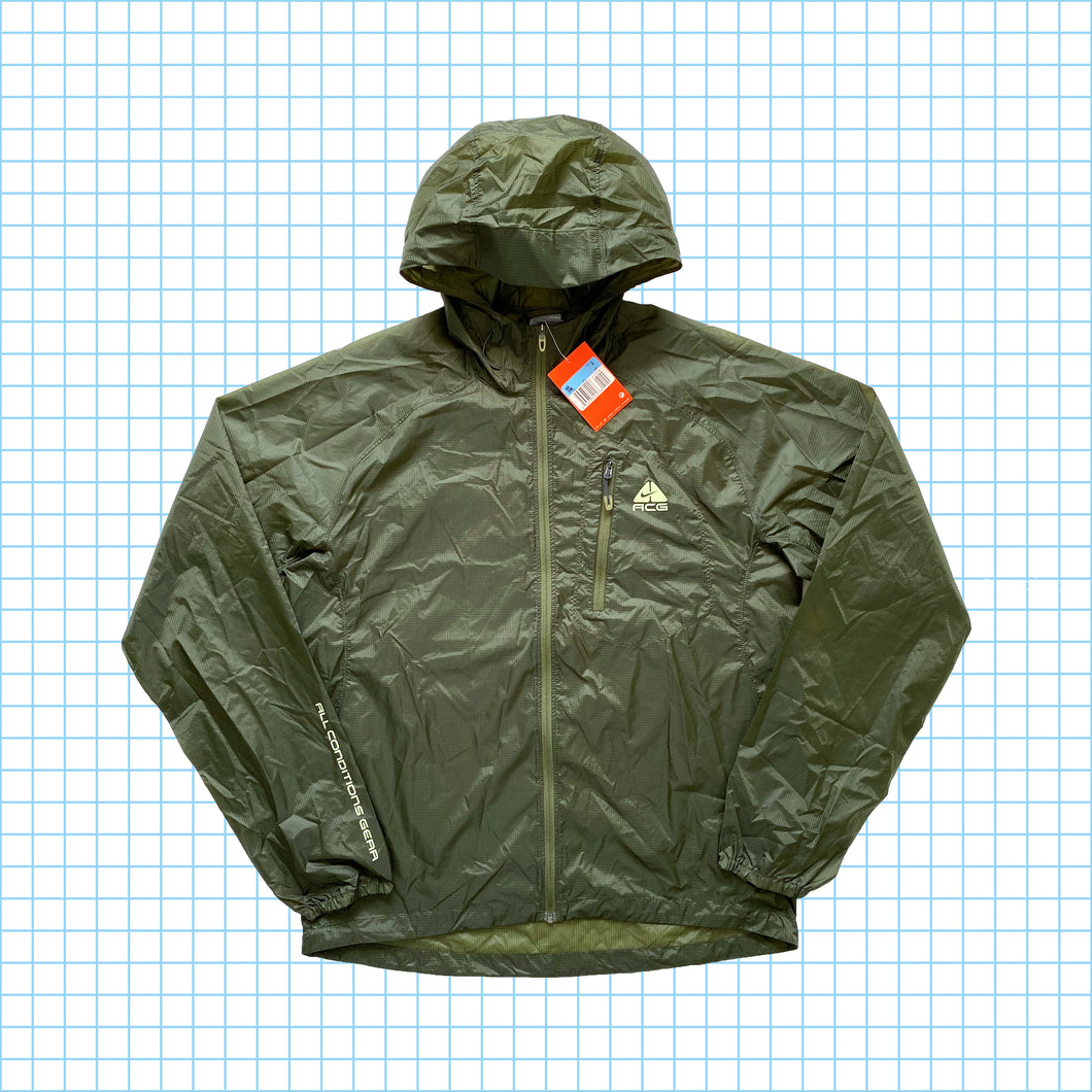 Vintage Nike ACG Forest Green Semi Transparent Ripstop Jacket - Medium / Large