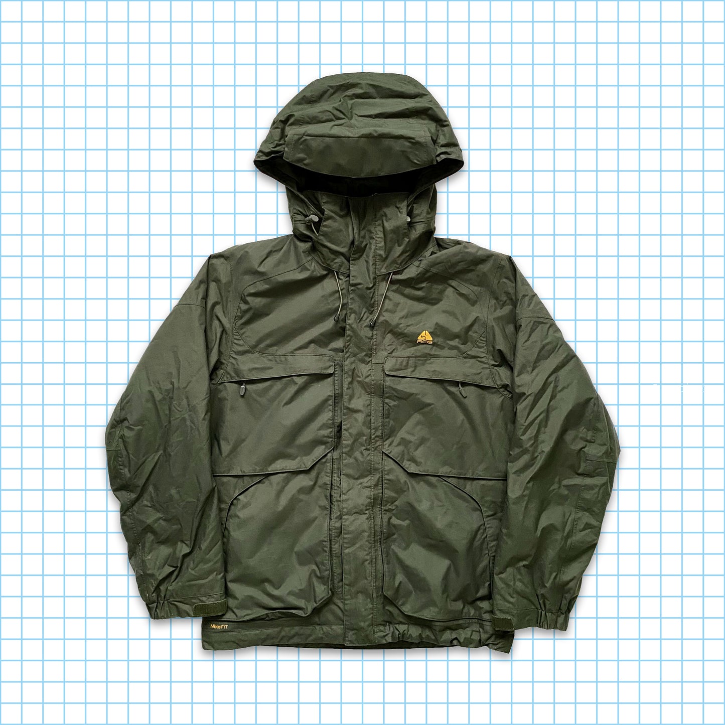 Vintage Nike ACG Forest Green Heavy Weight Padded Multi Pocket - Medium / Large