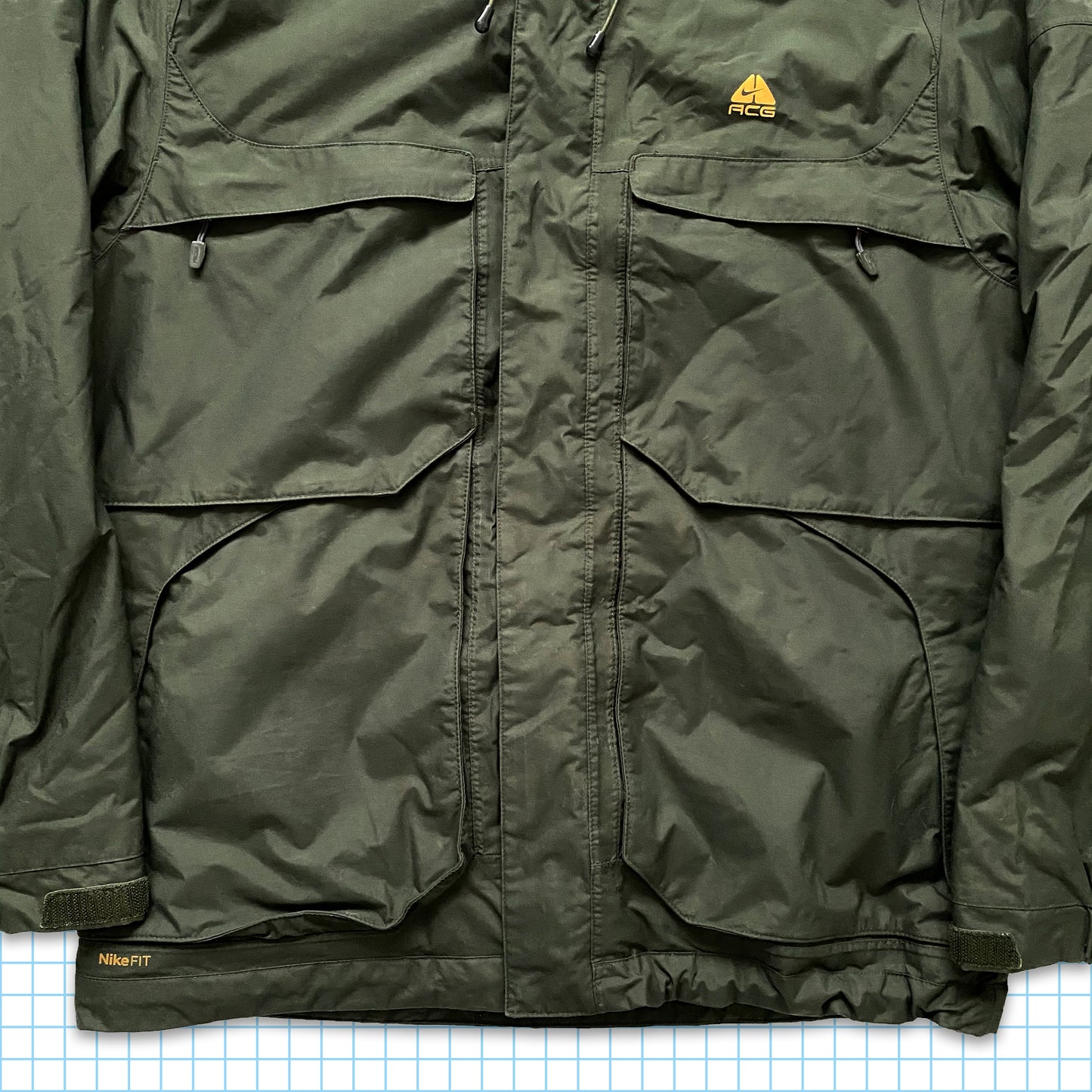 Vintage Nike ACG Forest Green Heavy Weight Padded Multi Pocket - Medium / Large