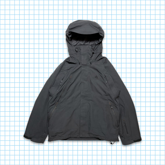 vintage Nike ACG Tonal Gun Metal Gris Gore-Tex Veste Shell Rembourrée Automne 00' - Grand / Extra Large