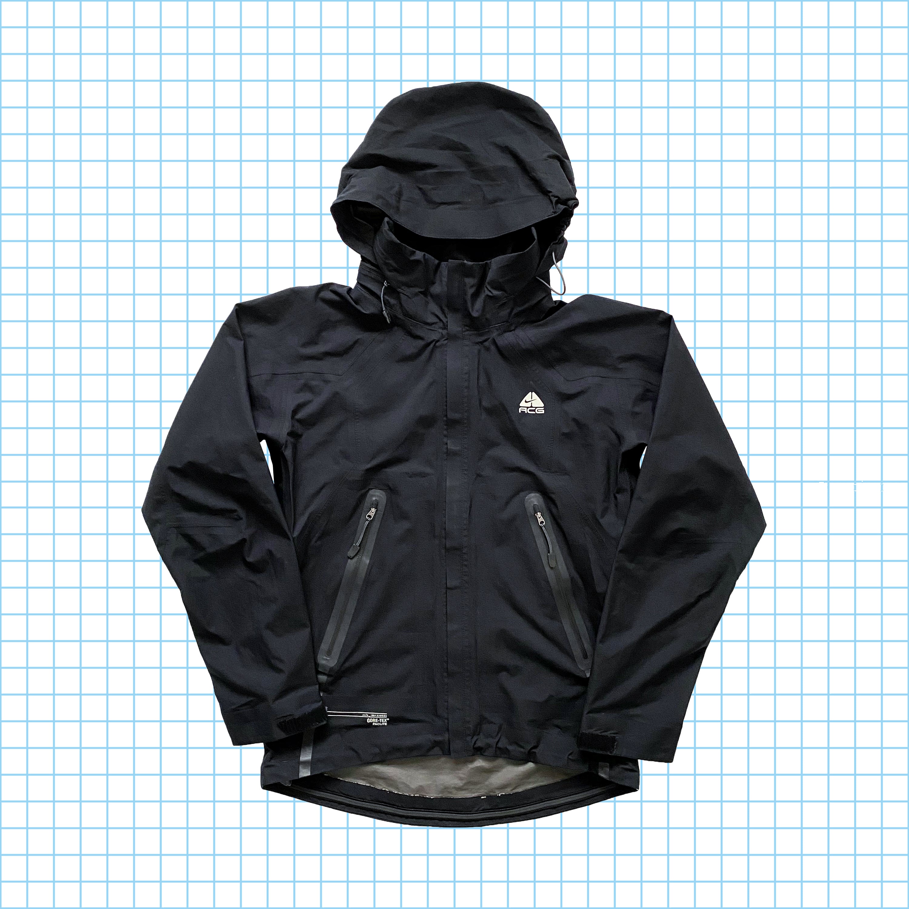 vintage Nike ACG Stealth Noir Gore Tex Paclite Moyen