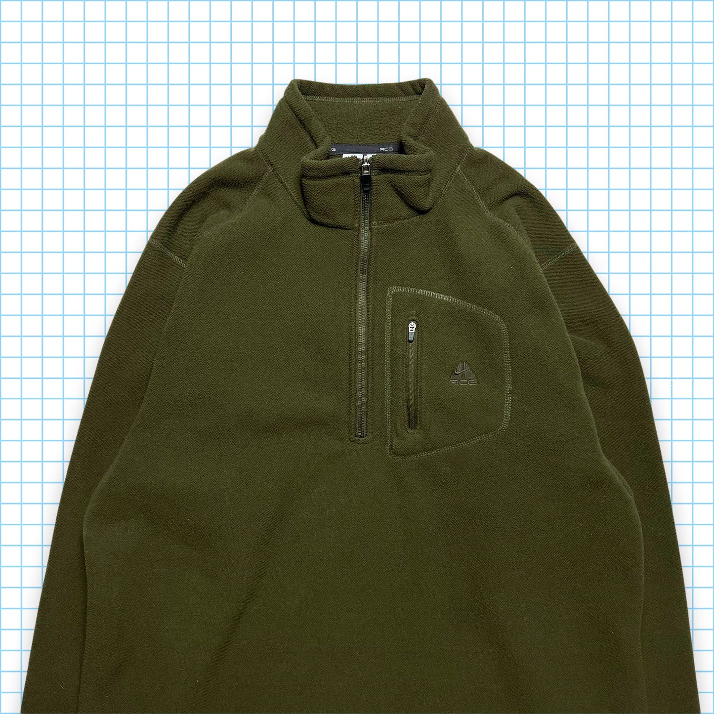 Nike ACG Forest Green Tonal Quarter Zip - Large / Extra Large