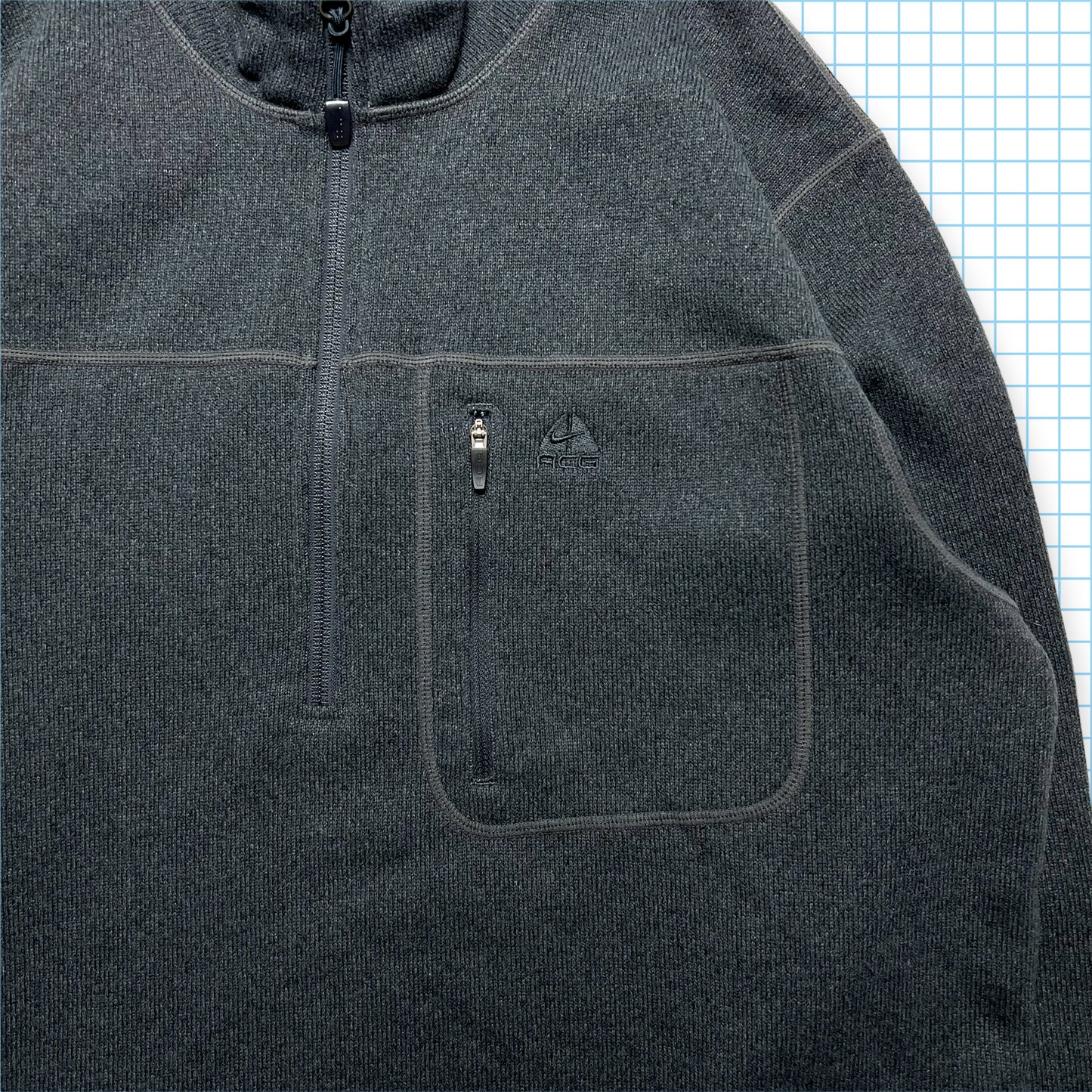 Nike ACG Slate Grey Tonal Quarter Zip - Large / Extra Large