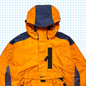 Nike ACG Orange Heavy Duty Storm-Fit Half-Zip Waterproof Pullover - Large / Extra Large