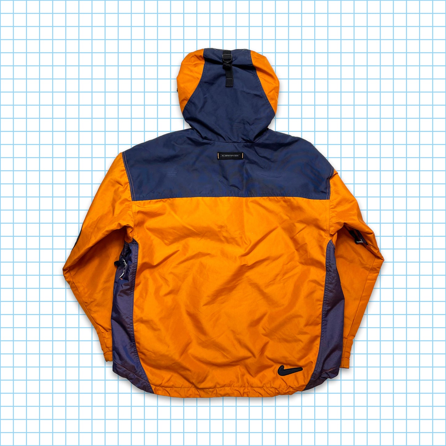 Nike ACG Orange Heavy Duty Storm-Fit Half-Zip Waterproof Pullover - Large / Extra Large