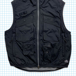 Nike ACG Storm-Clad Multi Pocket Fleece Lined Black Tactical Vest Fall 01' - Medium
