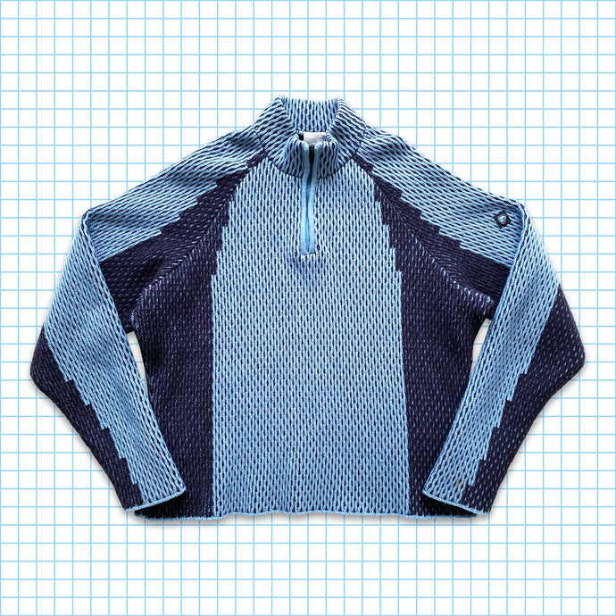 vintage Nike ACG Double Layer Weave Tricoté Laine Quarter Zip - Moyen