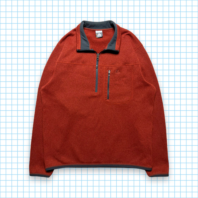 Nike ACG Burnt Orange Tonal Quarter Zip - Large / Extra Large