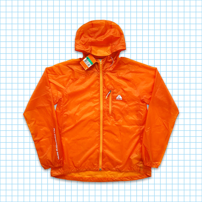 Vintage Nike ACG Bright Orange Semi Transparent Ripstop Jacket - Extra Large