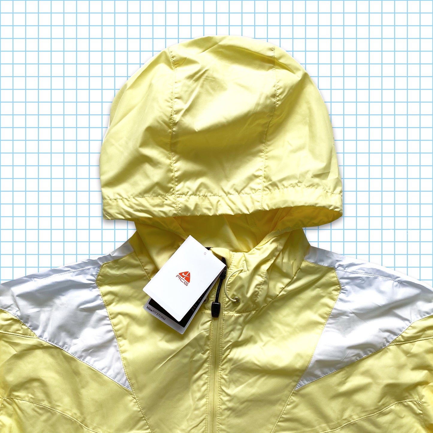vintage Nike ACG Pastel Jaune Veste résistante à l’eau - Extra Large