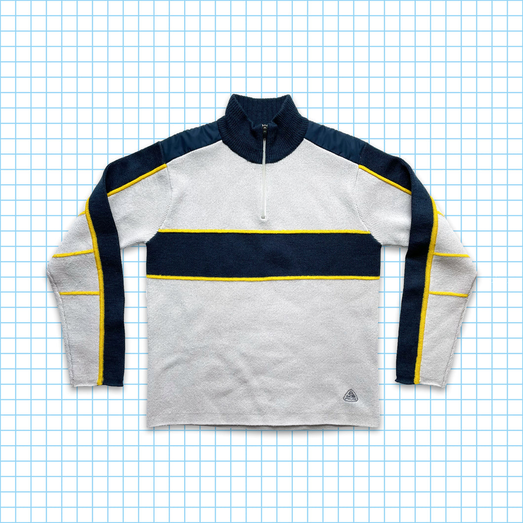 vintage Nike ACG Tricoté Multi Panel 1/4 Zip - Moyen / Grand