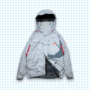 Nike ACG Grey/Red Panelled Multi Pocket Jacket - Medium / Large