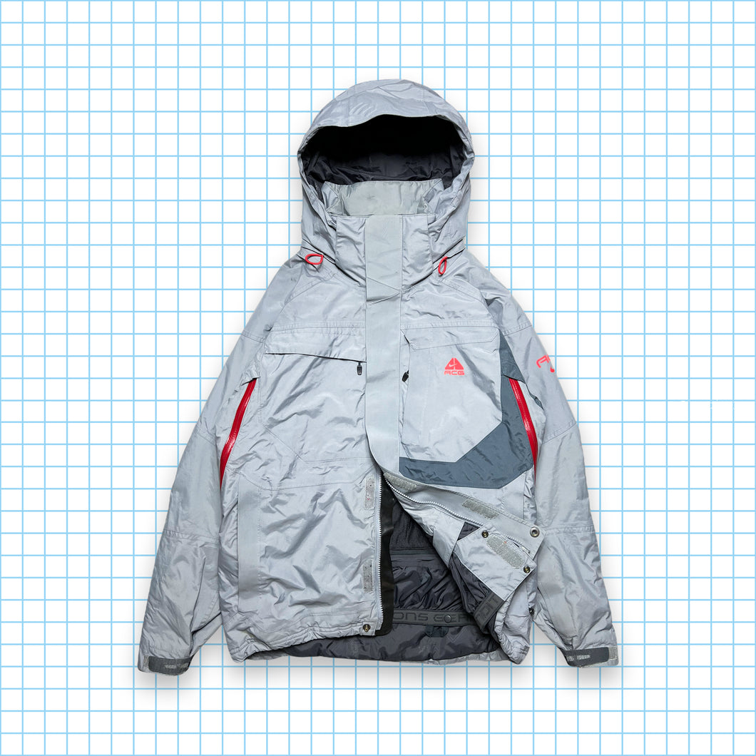 Veste multi-poches à panneaux Nike ACG gris/rouge - Moyen/Grand