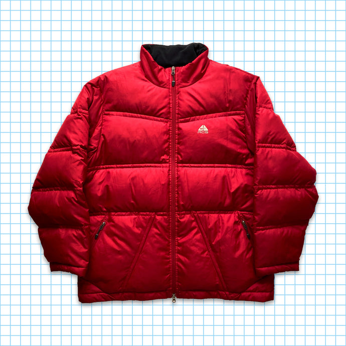 vintage Nike ACG Feather Weight Down Rouge Nylon Shimmer - Extra Large