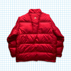 Vintage Nike ACG Feather Weight Down Red Nylon Shimmer - Extra Large