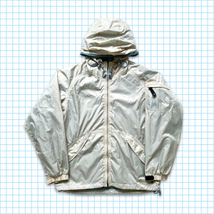 Vintage Nike ACG Off White/Dove Blue Rip Stop Padded Jacket - Medium