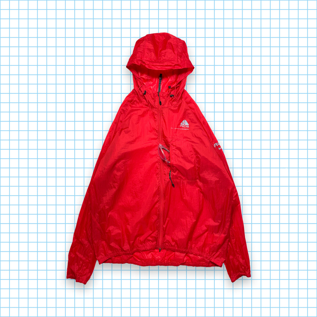 Veste Nike ACG rouge semi-transparente Ripstop - Extra Large