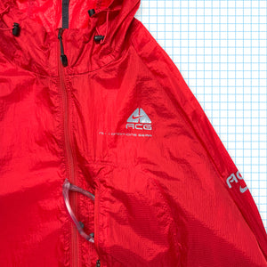 Nike ACG Red Semi Transparent Ripstop Jacket - Extra Large