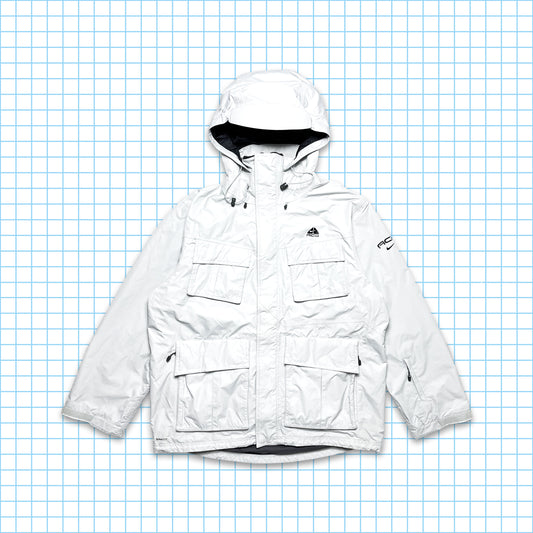 vintage Nike ACG Cocaïne Blanc Rembourré Multi Poche Veste - Extra Large / Extra Extra Large