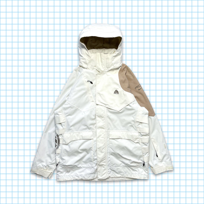 vintage Nike ACG Off White/Beige Multi Pocket Veste rembourrée technique - Large / Extra Large