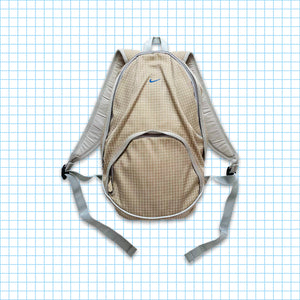 Vintage Nike Beige Mini Swoosh Grid Backpack