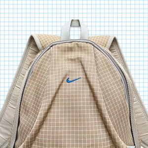 Vintage Nike Beige Mini Swoosh Grid Backpack