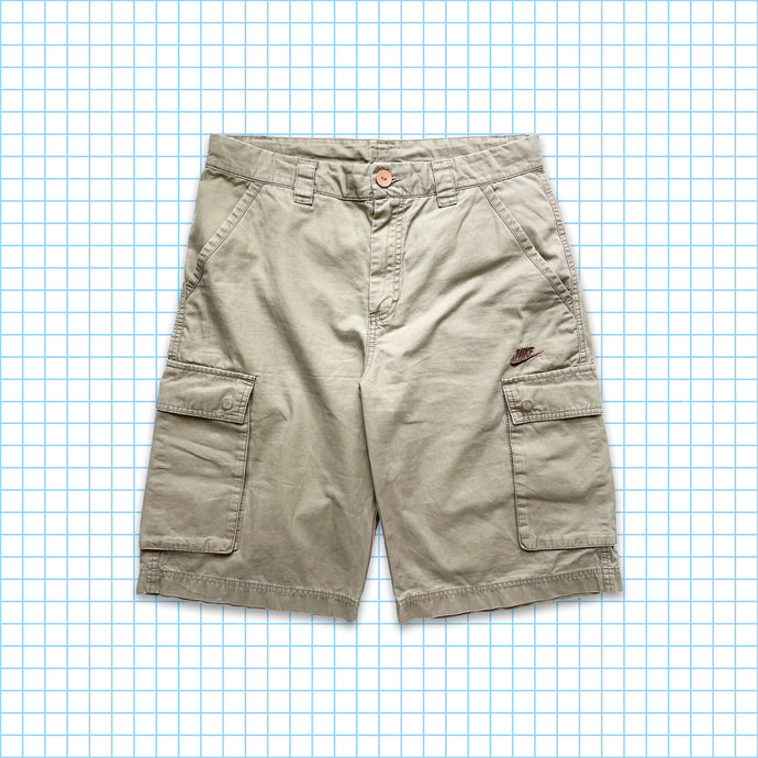 Vintage Nike Beige Cargo Shorts - 32/34