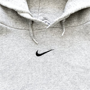 Vintage 90's Nike Centre Swoosh Half Cuff Hoodie - Extra Large / Extra Extra Large