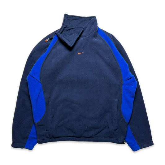 Pull Nike Fleece/Nylon réversible avec Swoosh central - Moyen/Grand